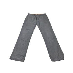 Gap Mens Lived In Straight Fit Chino Pants Gray Cotton Casual Trousers